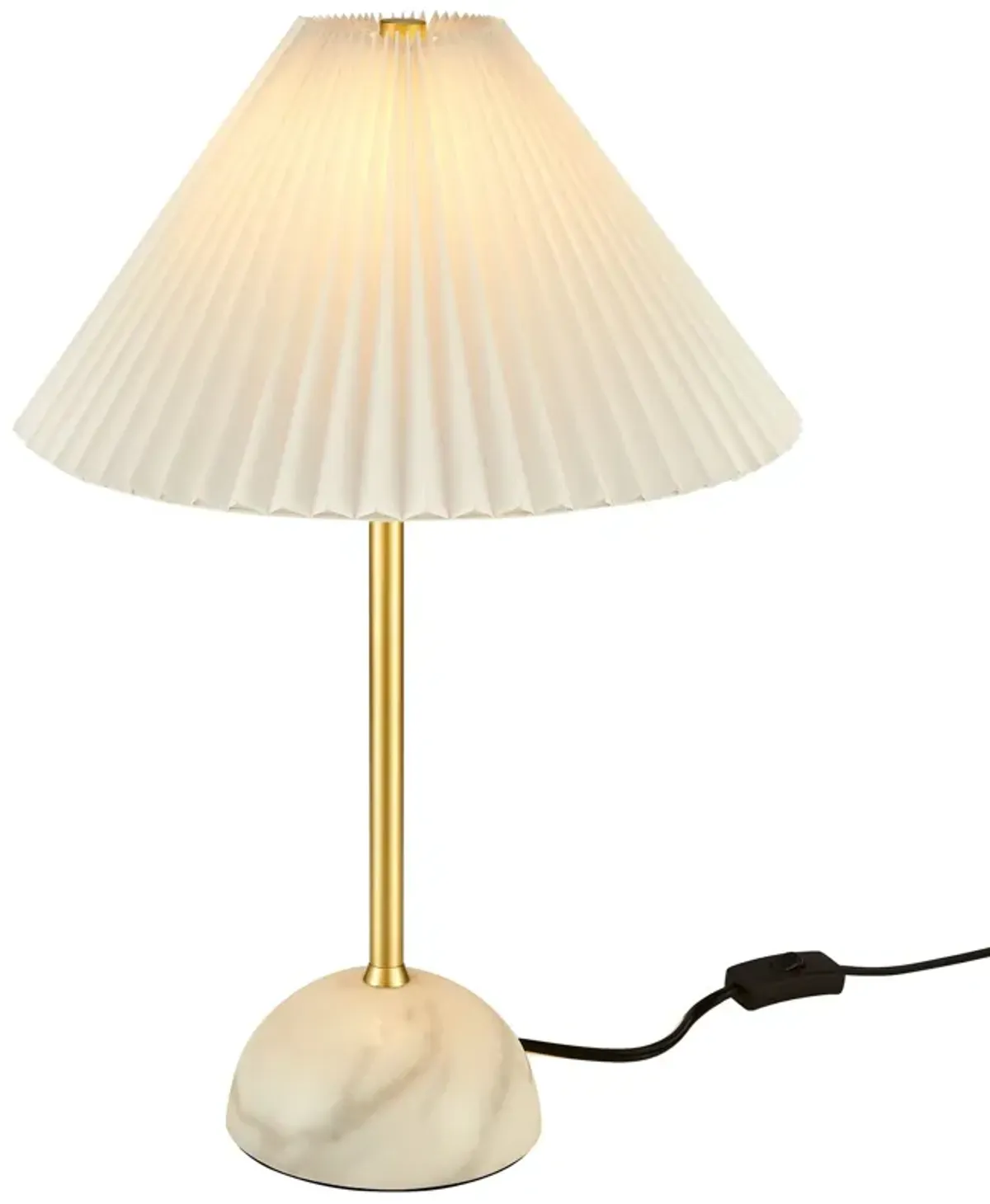 Illusion Marble Dome Table Lamp by Modway Brass