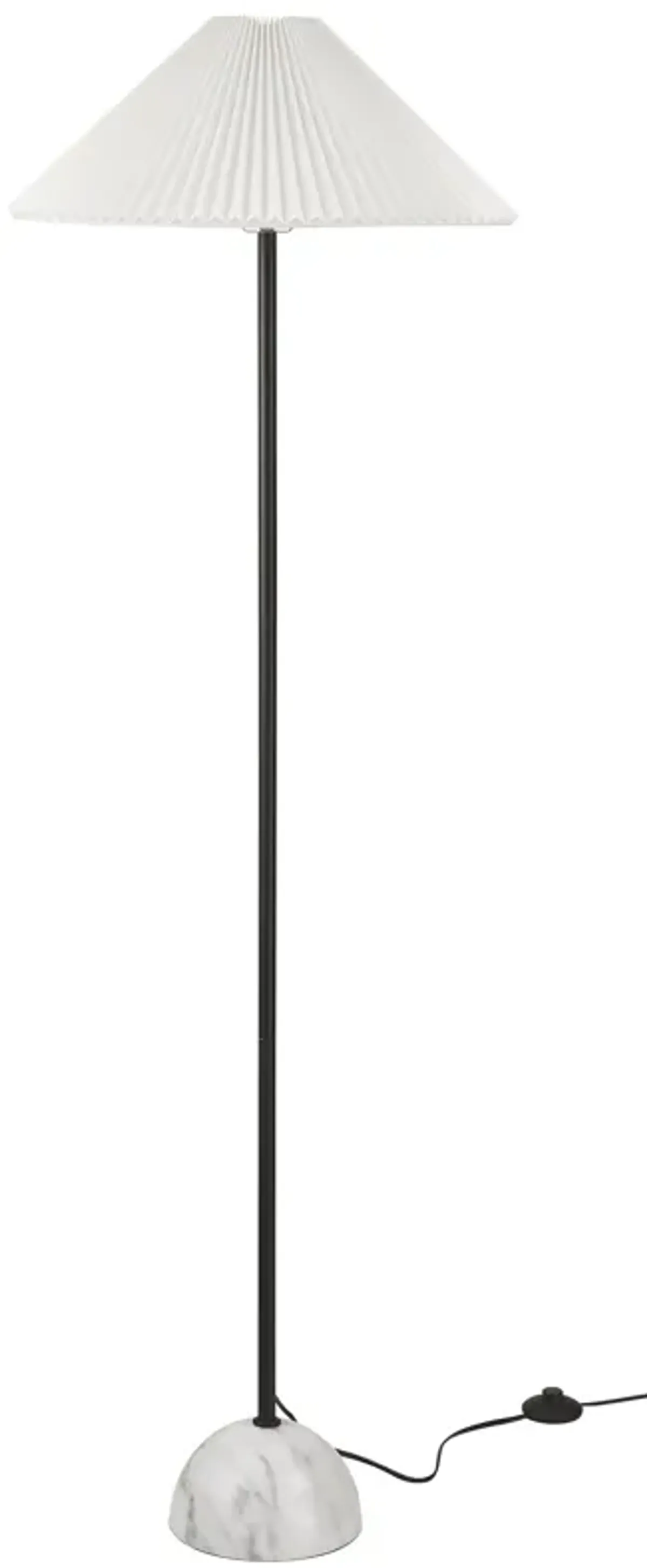 Illusion Marble Dome Floor Lamp by Modway Black