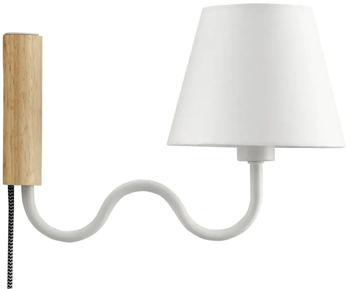Sunlit Squiggle Arm Wall Sconce by Modway Natural White