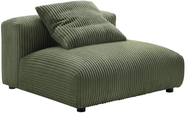 Solace  Modular Corduroy Upholstered Armless Chair Fern
