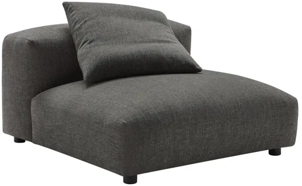 Solace  Modular Upholstered Fabric Armless Chair Charcoal