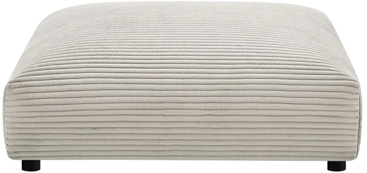 Solace  Modular Corduroy Upholstered Ottoman Almond