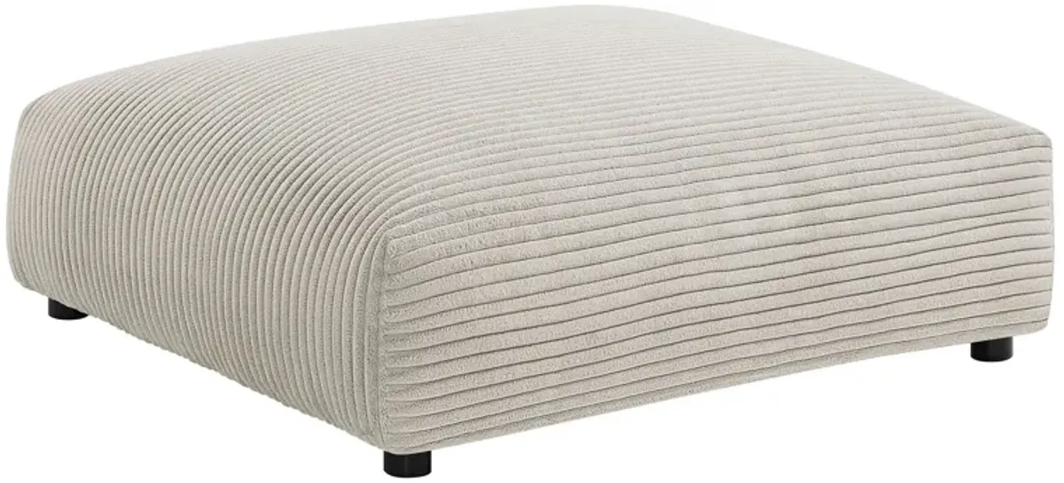 Solace  Modular Corduroy Upholstered Ottoman Fern