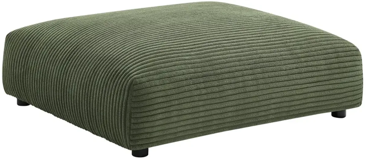 Solace  Modular Corduroy Upholstered Ottoman Fern