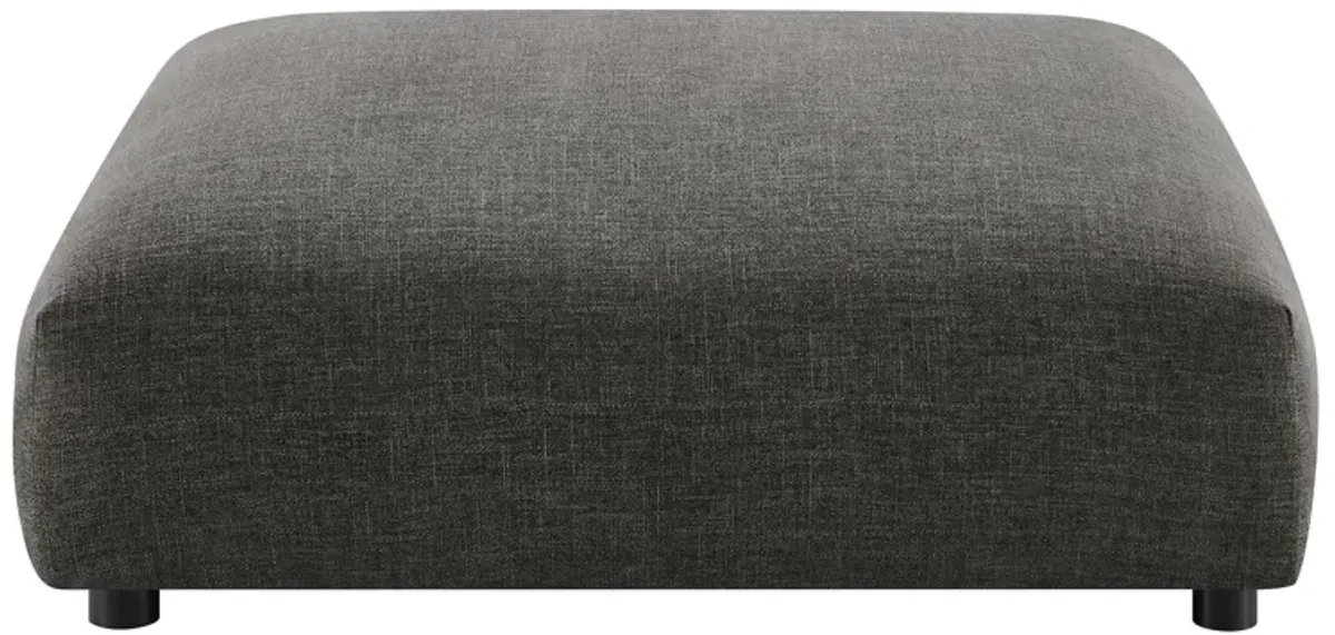 Solace  Modular Upholstered Fabric Ottoman Charcoal