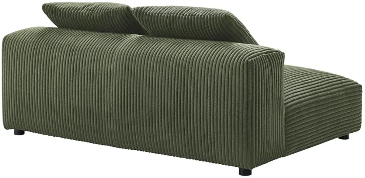 Solace  Modular Corduroy Upholstered Armless Loveseat