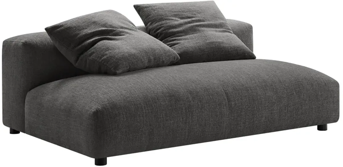 Solace  Modular Upholstered Fabric Armless Loveseat Linen