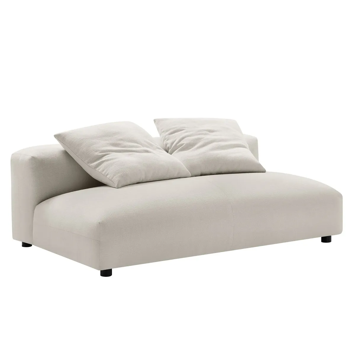 Solace  Modular Upholstered Fabric Armless Loveseat