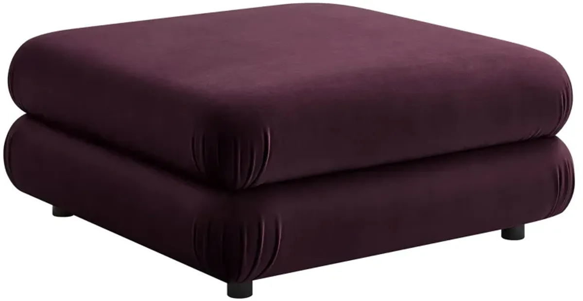 Jubilee Modular Performance Velvet Ottoman by Modway Mulberry