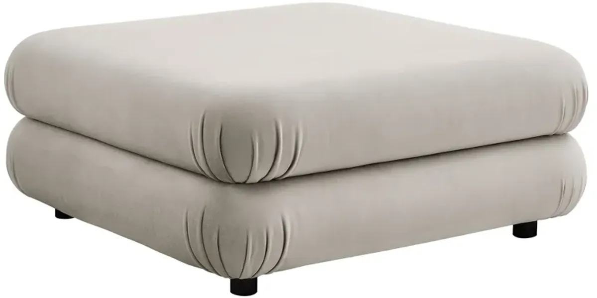 Jubilee Modular Performance Velvet Ottoman by Modway Taupe