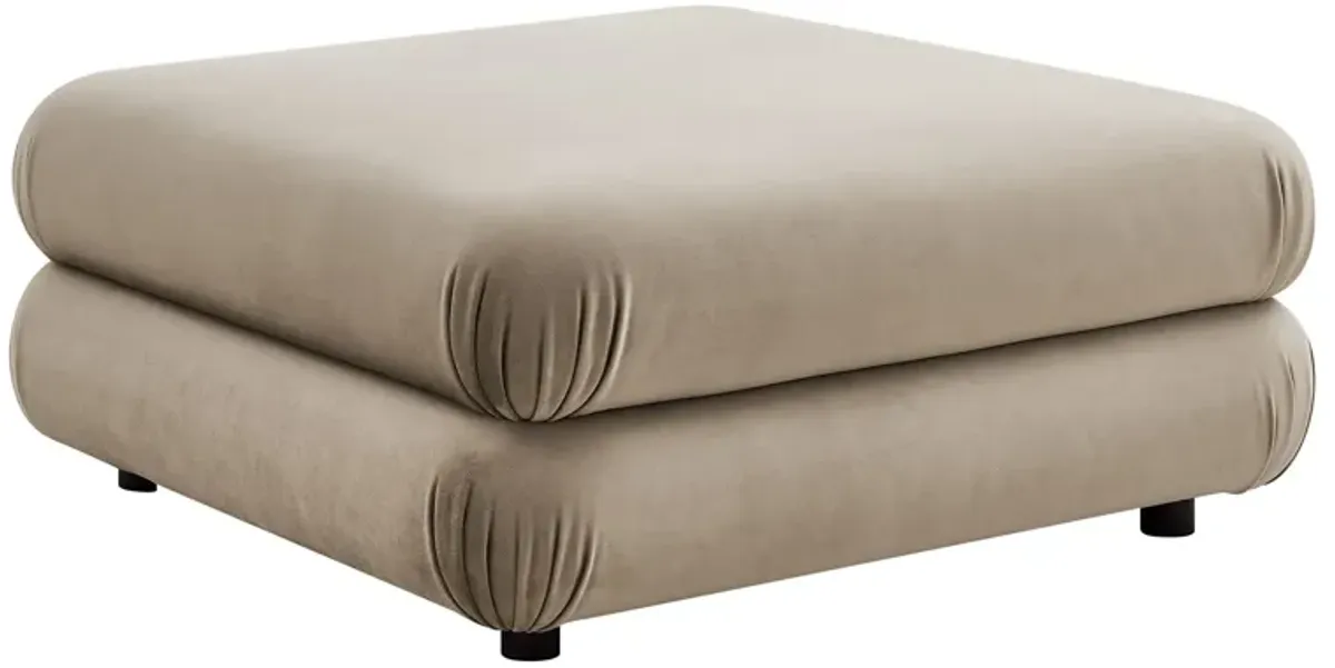 Jubilee Modular Performance Velvet Ottoman by Modway Taupe