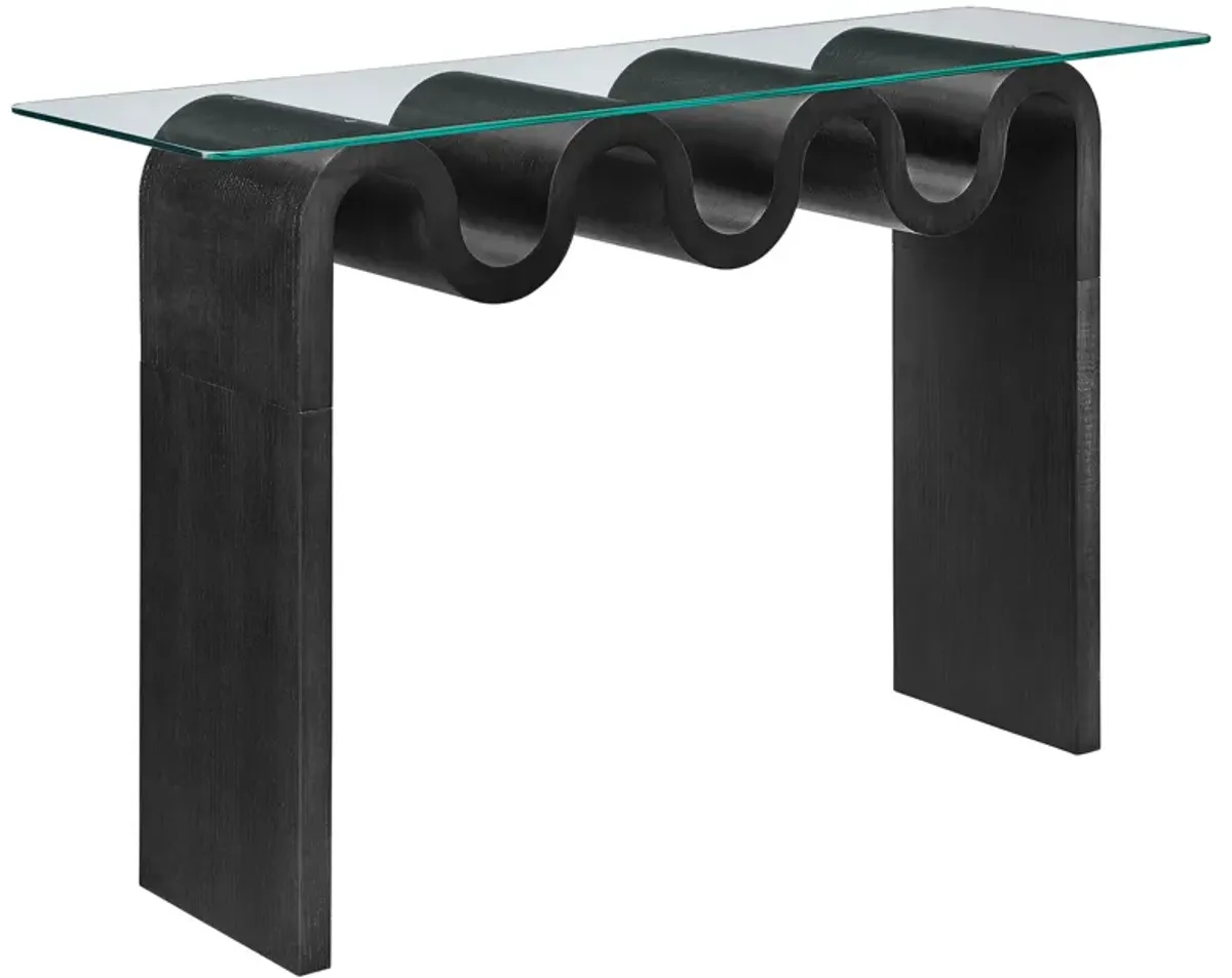 Ondine Glass Top 50" Console Table by Modway Natural