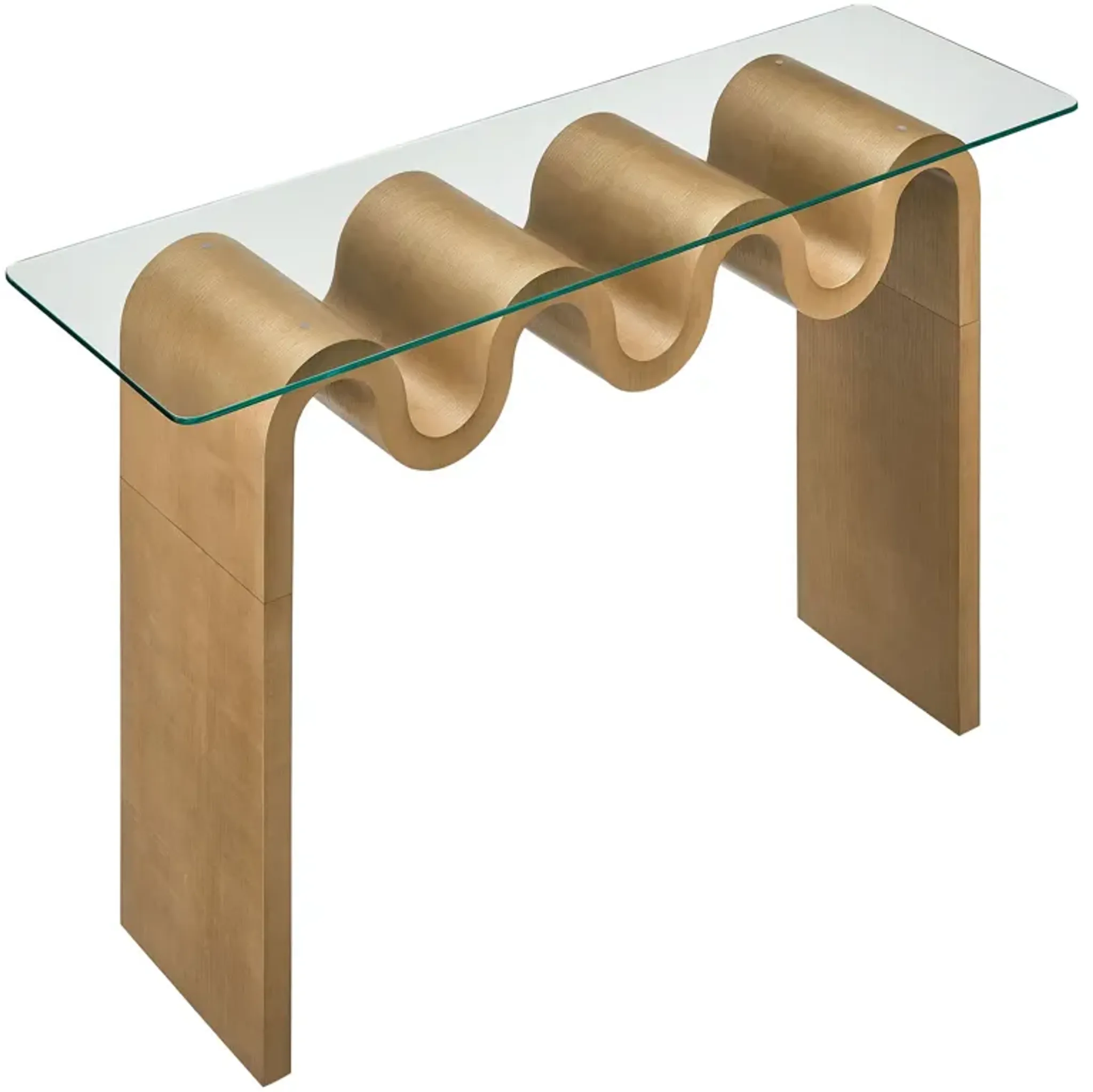 Ondine Glass Top 50 Console Table By Modway Natural Lexmod | Furniture.com