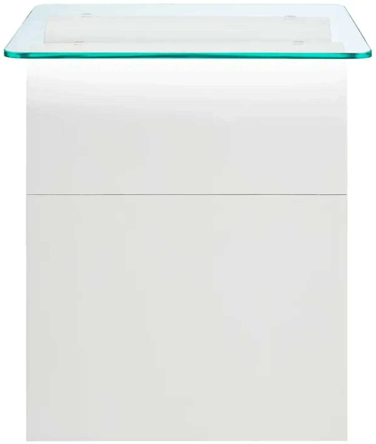 Ondine Glass Top Side Table by Modway