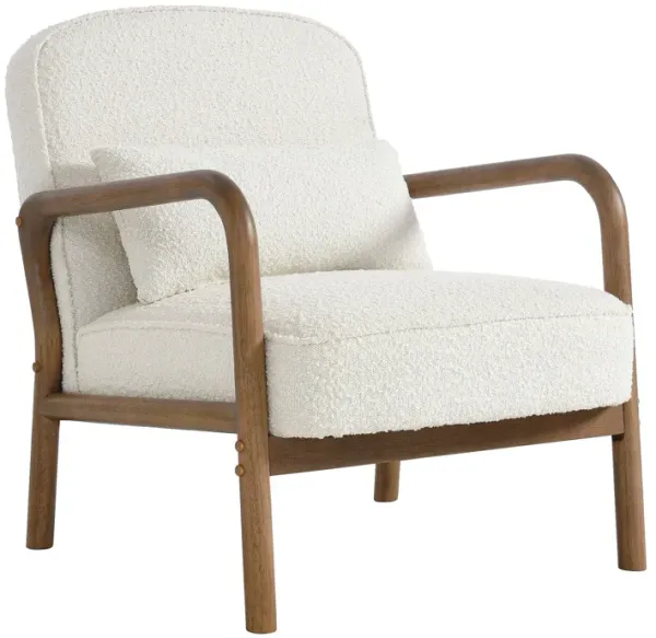 Charlie   Boucle Upholstered Armchair Ivory