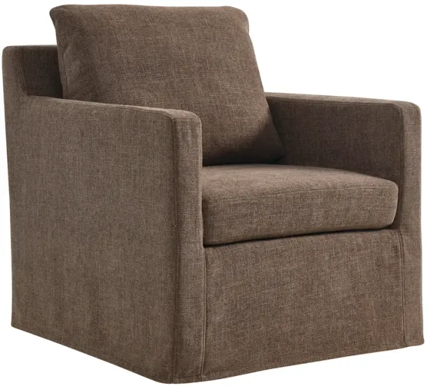 Serene Fabric Slipcovered Swivel Armchair by Modway Mocha