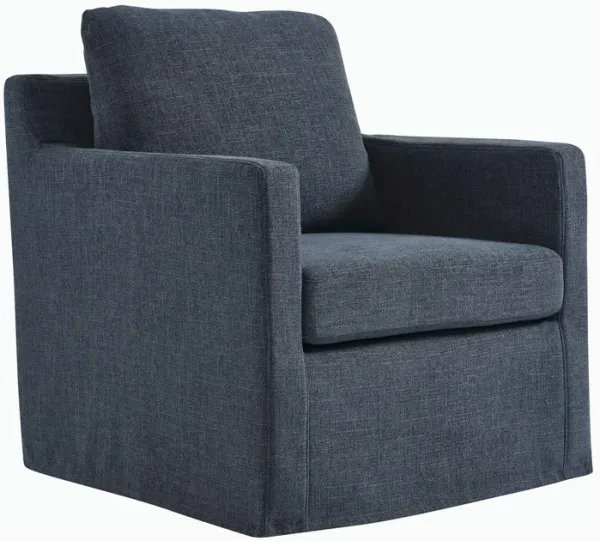 Serene Fabric Slipcovered Swivel Armchair by Modway Slate Blue