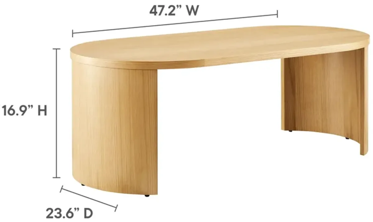 Aspect Oval Wood Coffee Table by Modway