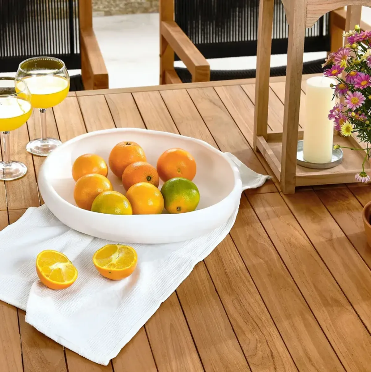 Vienna 7-Piece Outdoor Patio Teak and Rope Dining Set with Armchairs by Modway Natural Black