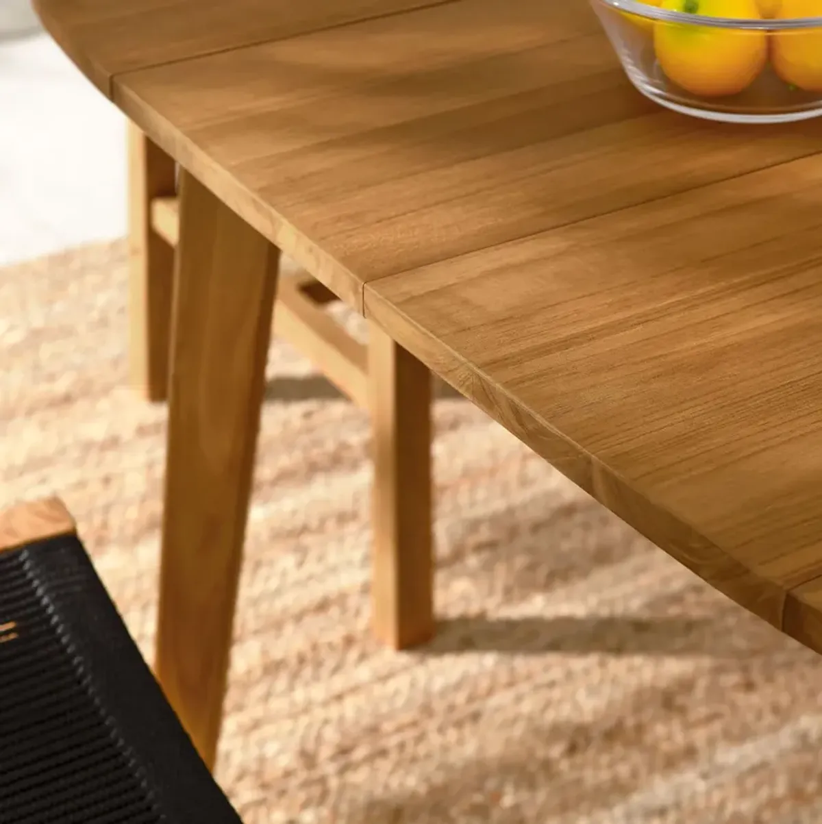 Vienna 5-Piece Outdoor Patio Teak and Rope Dining Set with Armless Chairs by Modway Natural Natural