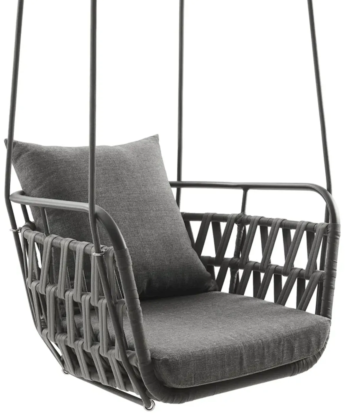Kaliah Outdoor Patio Aluminum Swing Chair by Modway Light Gray White