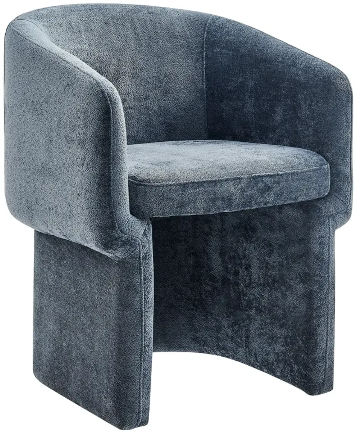 Verity  Chenille  Dining Armchair Slate Blue