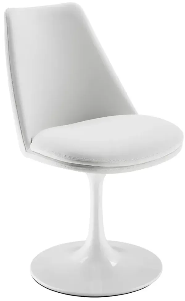 Lippa Swivel Dining Chair by Modway White White