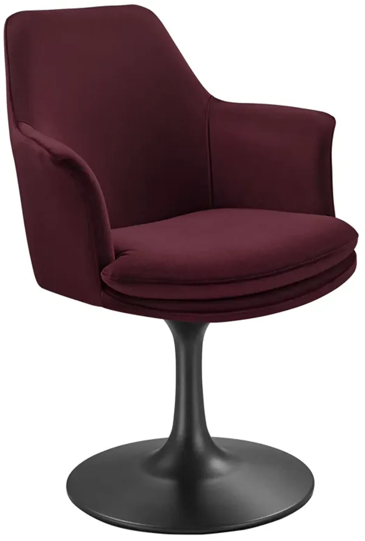 Lippa Swivel Dining Armchair by Modway Black Mulberry