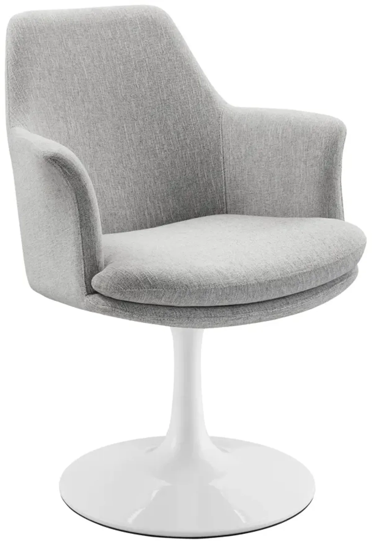 Lippa Swivel Dining Armchair by Modway White Moss Green