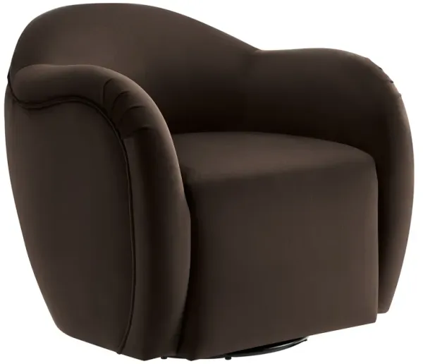 Compose Performance Velvet Swivel Armchair by Modway Chocolate Brown