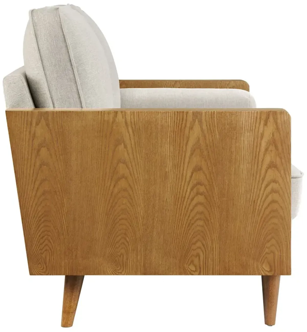 Kellan Sofa by Modway Walnut Heathered Weave Ivory