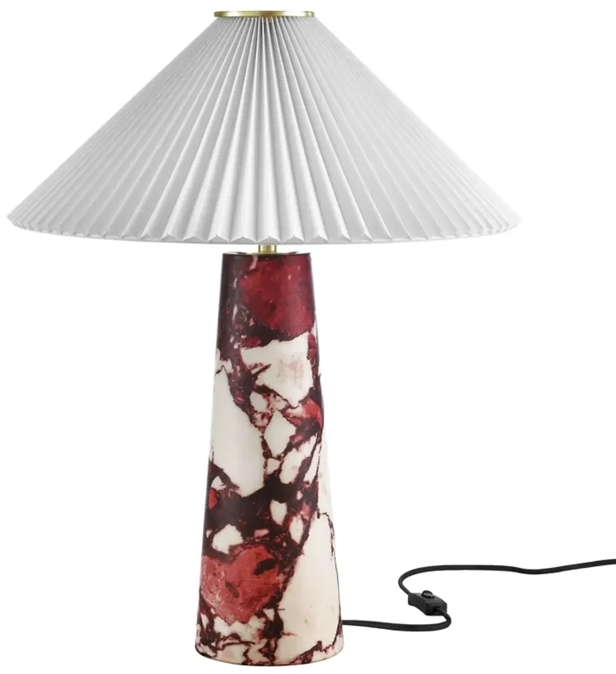 Nera Marble Table Lamp by Modway Red