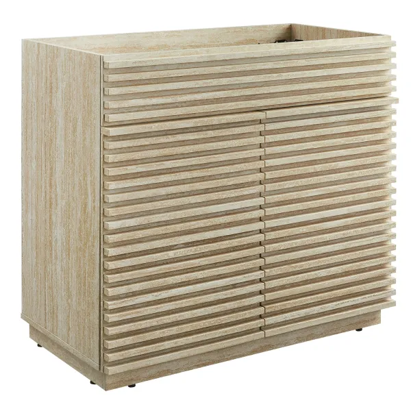 Render 30" and 36" Bathroom Cabinets Basin Not Included by Modway 36" / Travertine