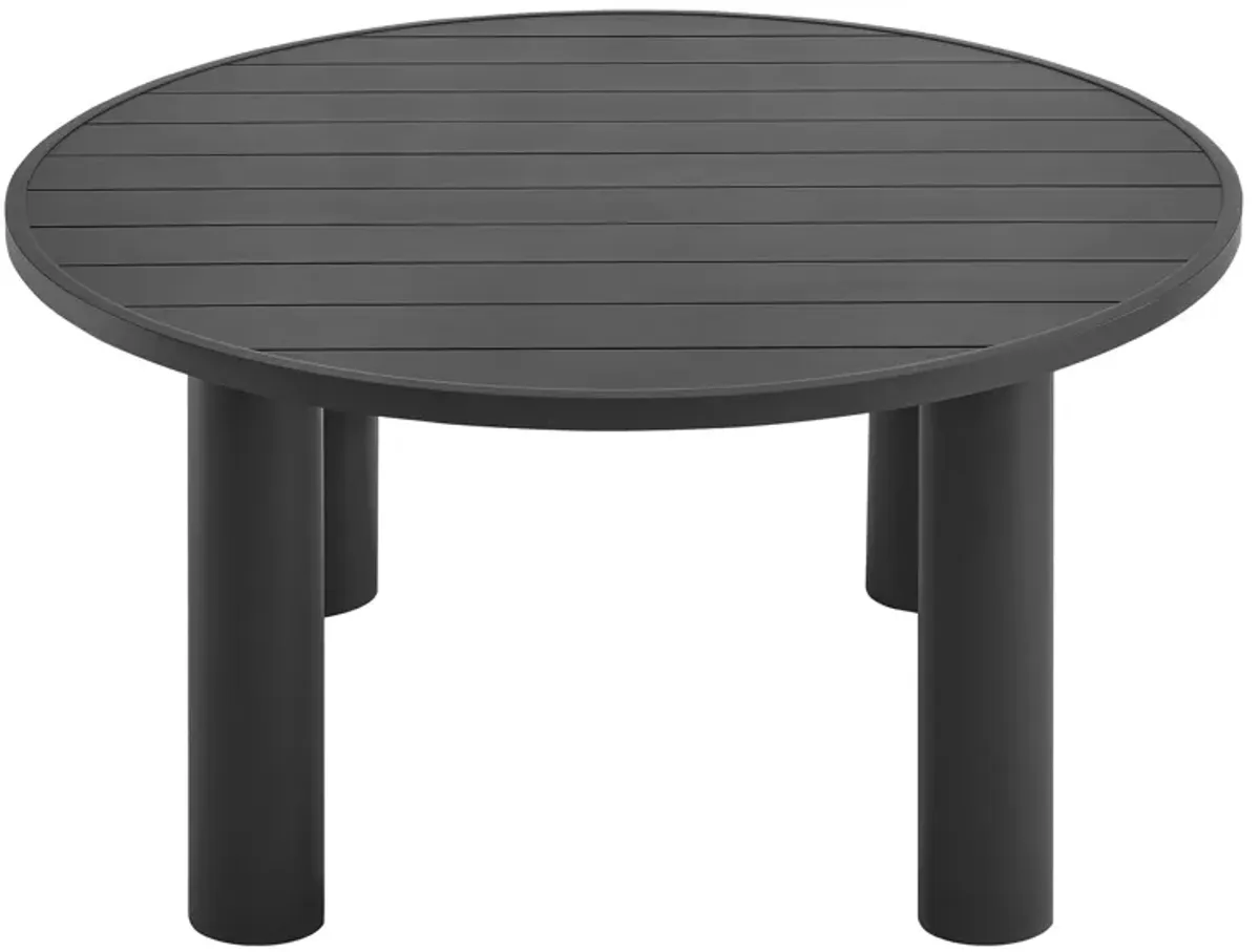 Nautica Outdoor Patio 60" Round Aluminum Dining Table by Modway Graphite