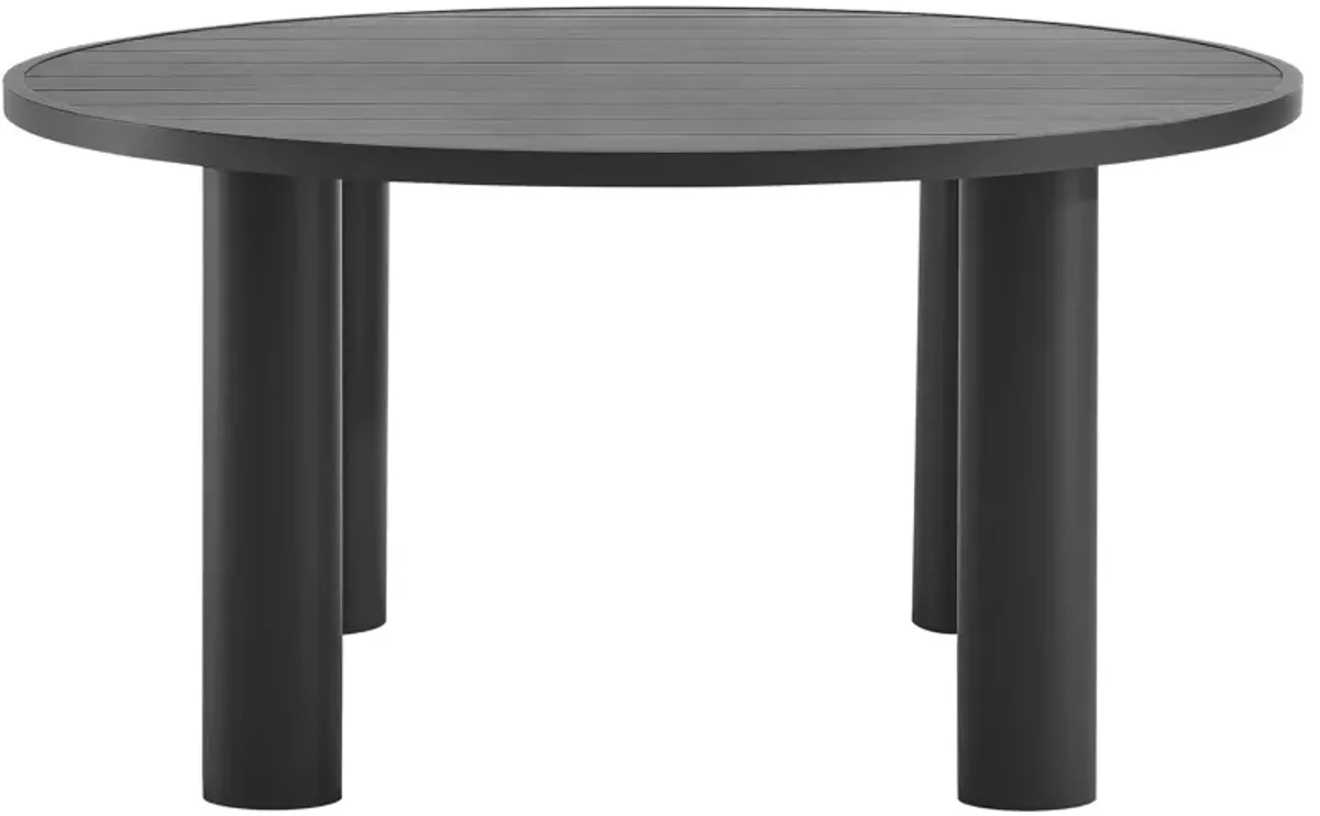 Nautica Outdoor Patio 60" Round Aluminum Dining Table by Modway Taupe