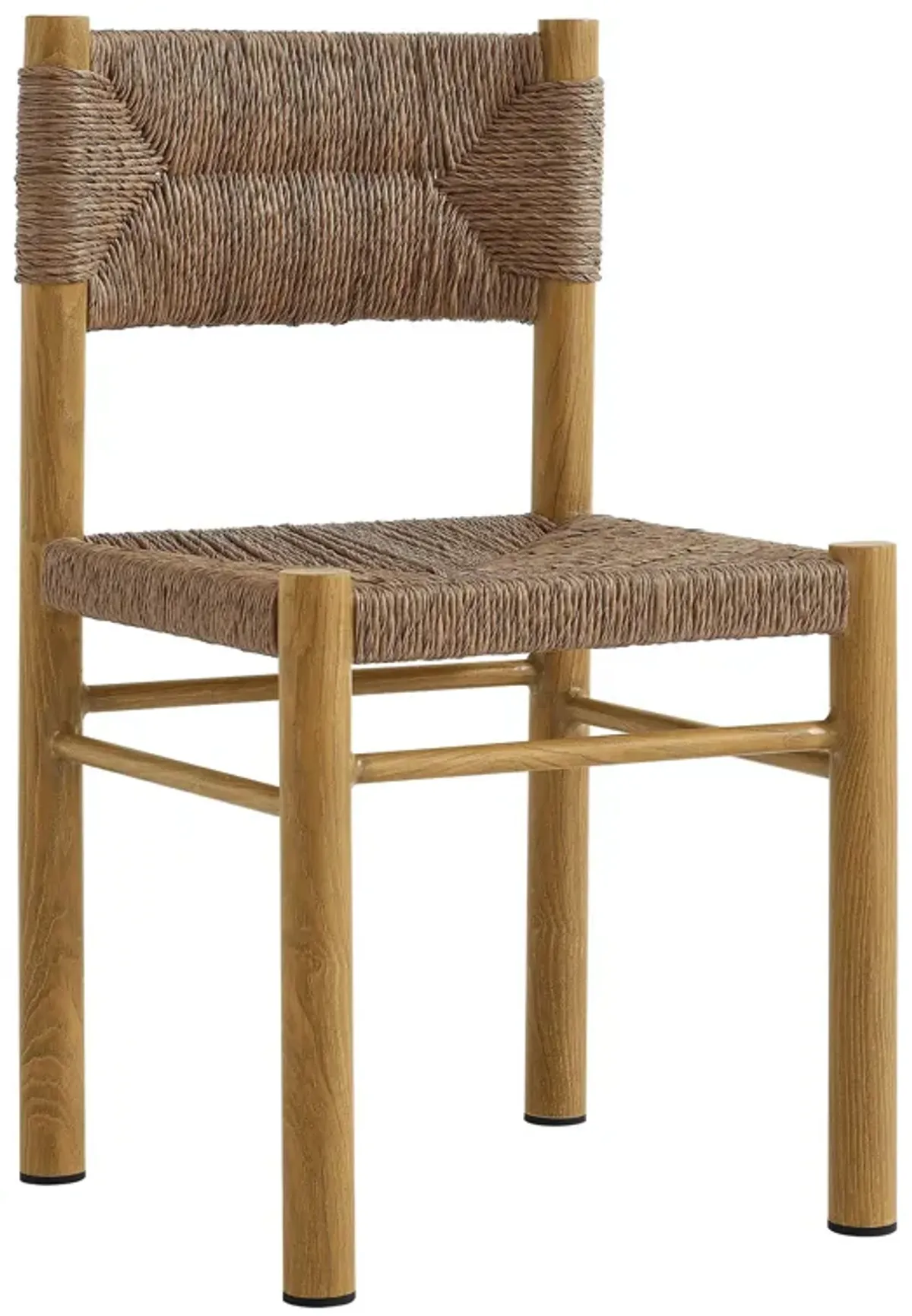 Parkland Outdoor Patio Rattan and Aluminum Dining Side Chairs Set of 2 by Modway Natural
