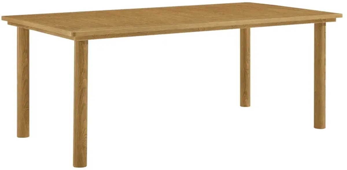 Parkland 76" Outdoor Patio Aluminum Dining Table by Modway Natural