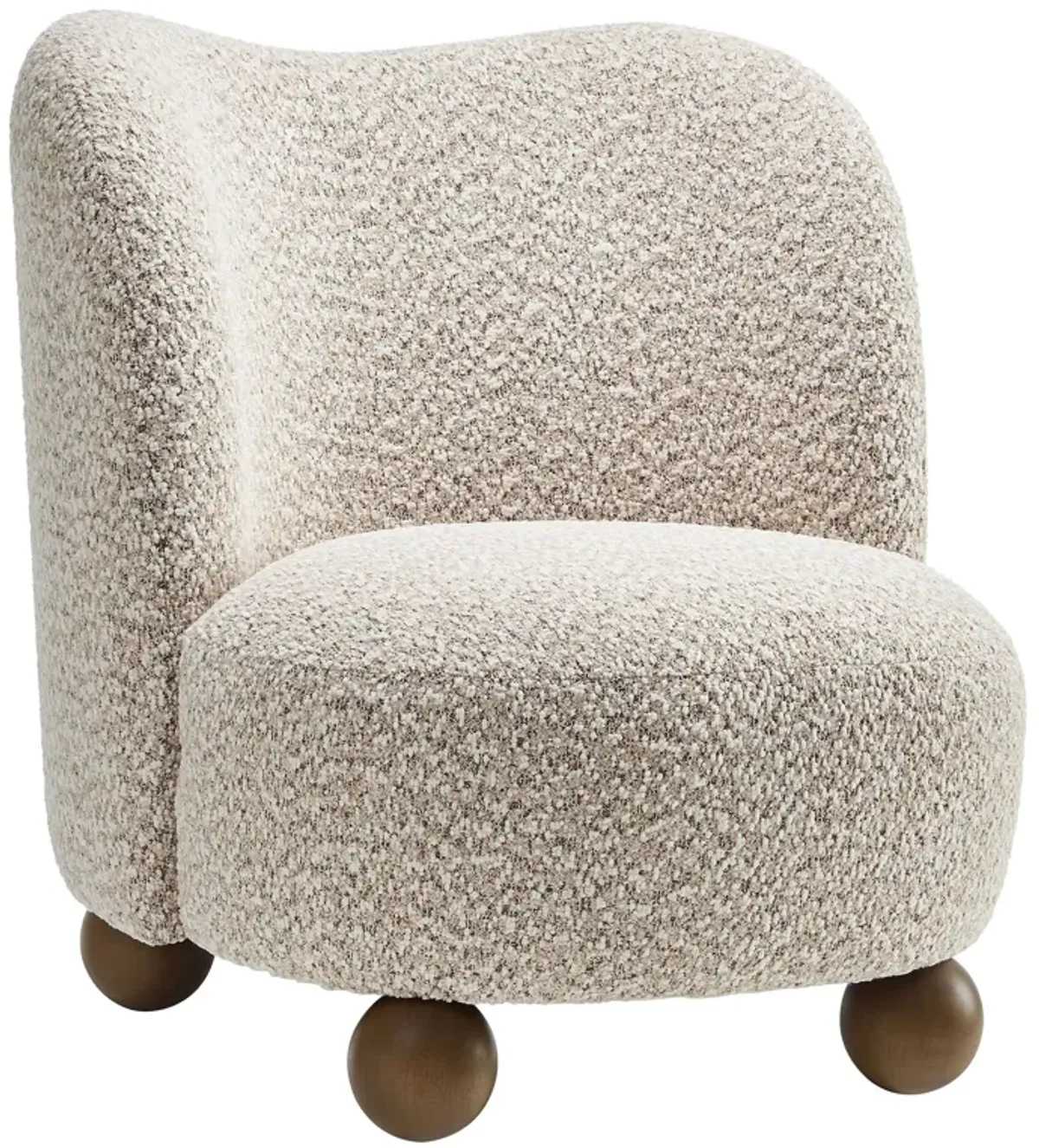 Monroe Boucle Fabric Accent Chair by Modway Coral Walnut