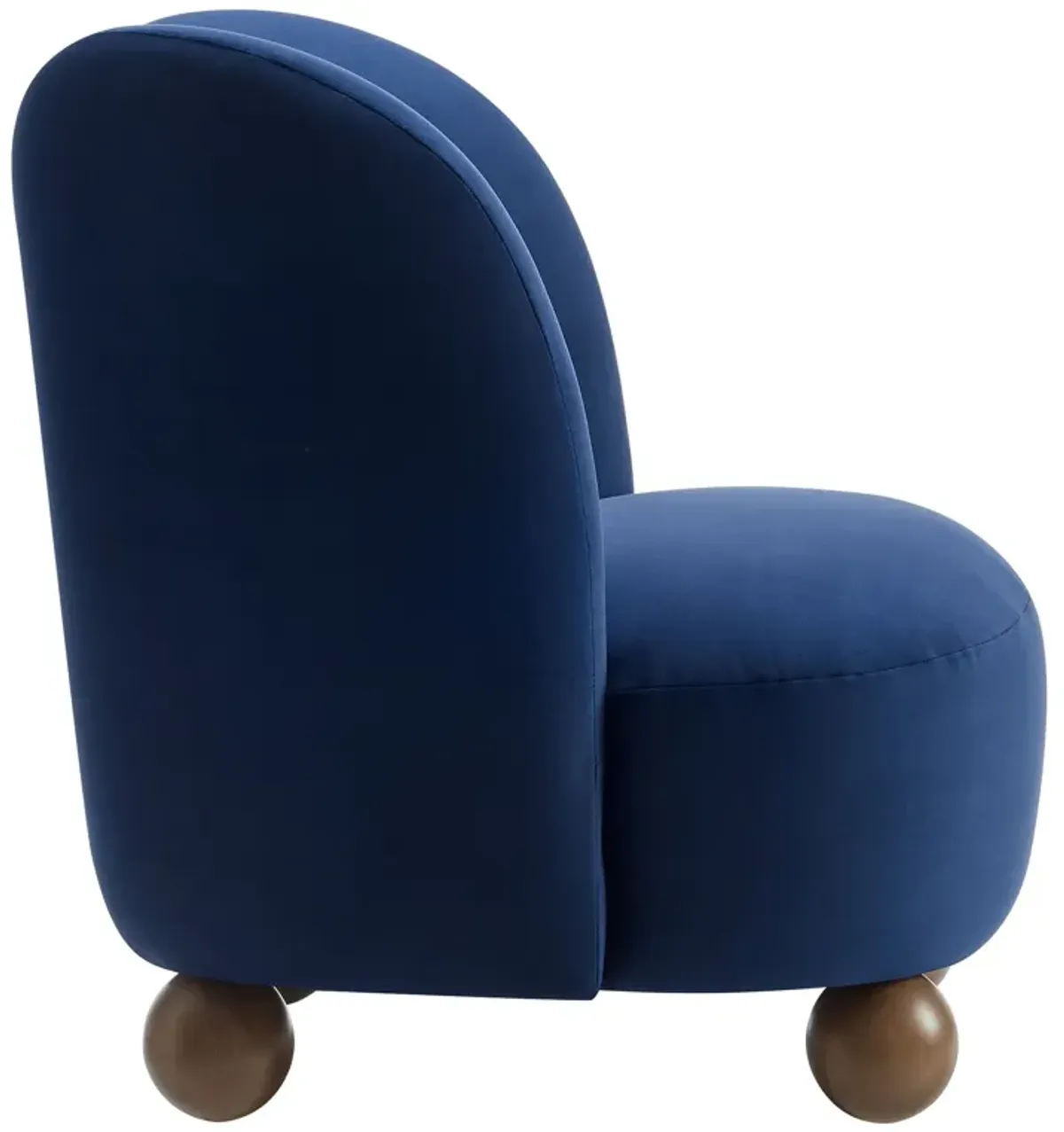 Monroe Performance Velvet Accent Chair by Modway Midnight Blue Walnut