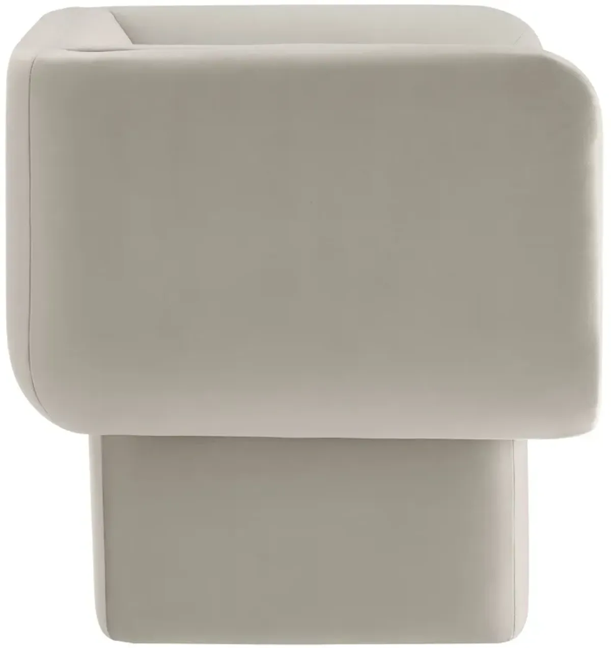 Tate Performance Velvet Accent Chair by Modway Almond