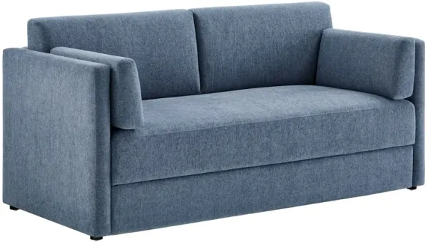 Linden Upholstered Heathered Chenille Sofa by Modway Denim