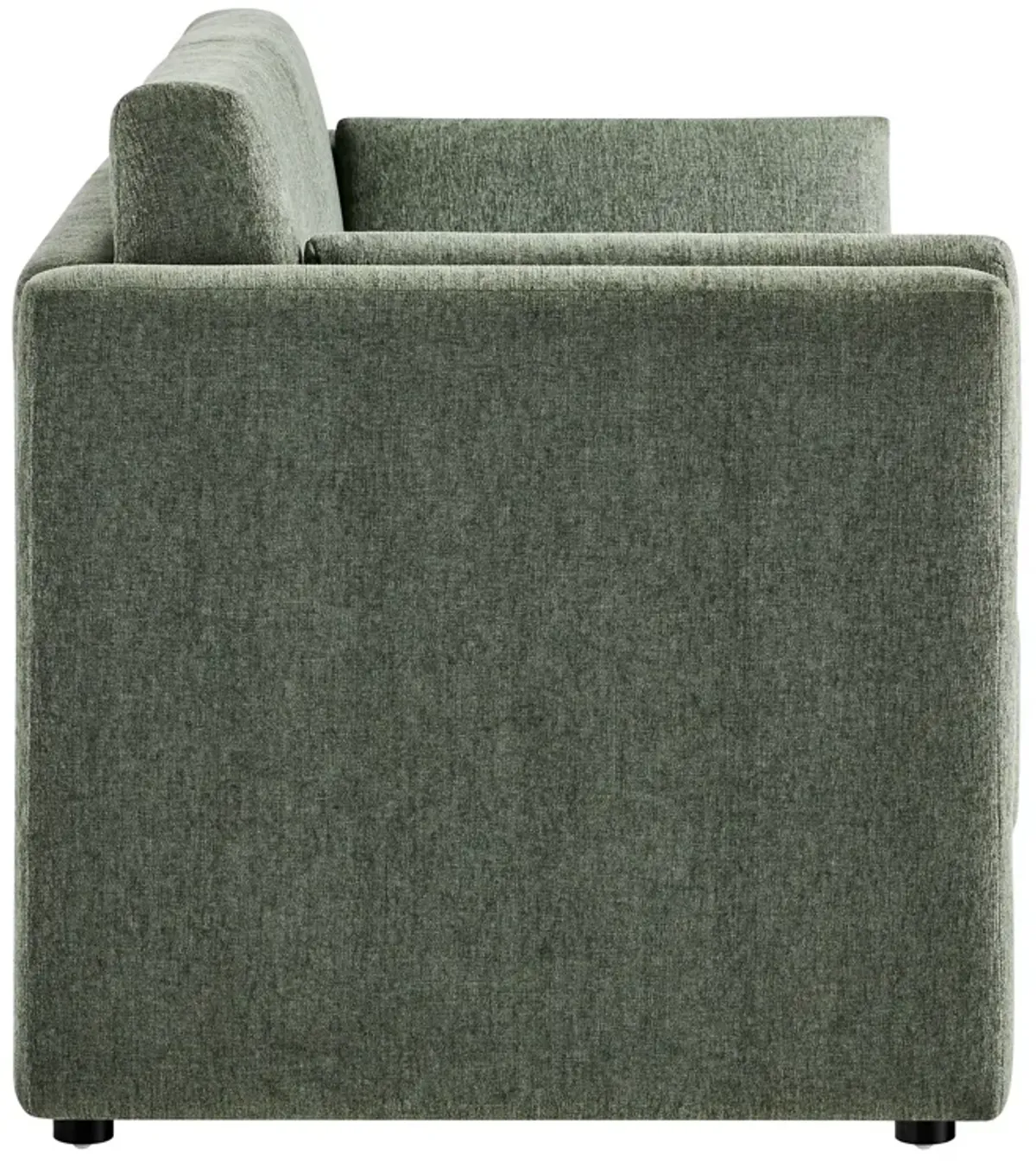 Linden Upholstered Heathered Chenille Sofa by Modway Eucalyptus