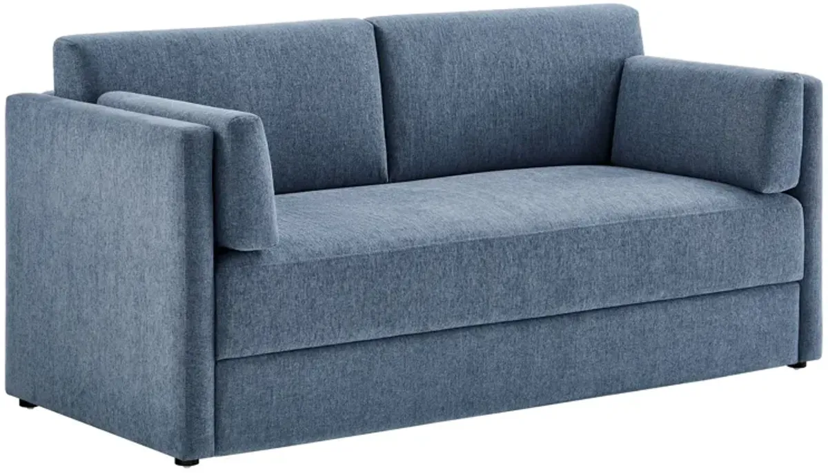 Linden Upholstered Heathered Chenille Sofa by Modway Newsprint