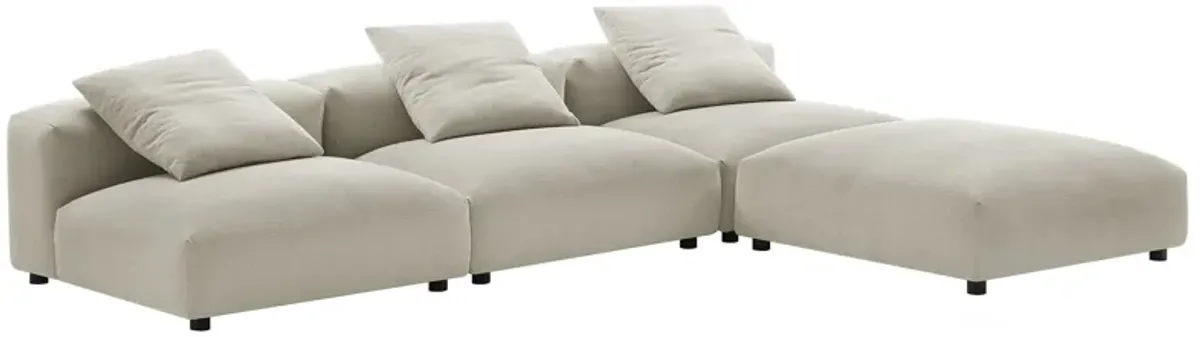 Solace 4-Piece Modular Upholstered Fabric Sectional Sofa by Modway