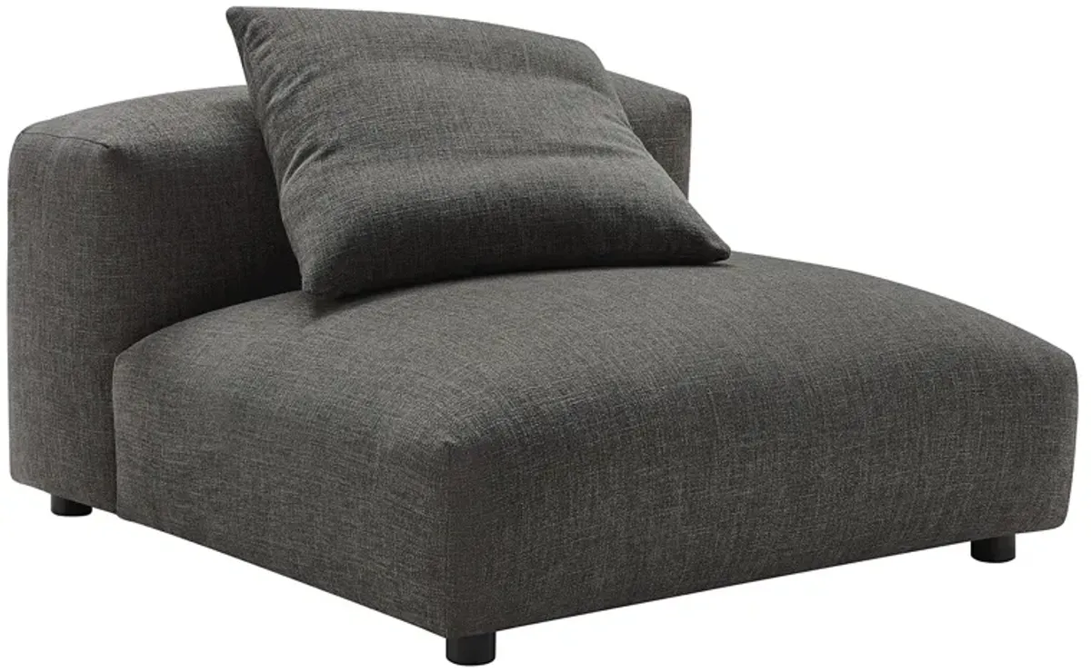 Solace 2-Piece Modular Upholstered Fabric Sofa Charcoal