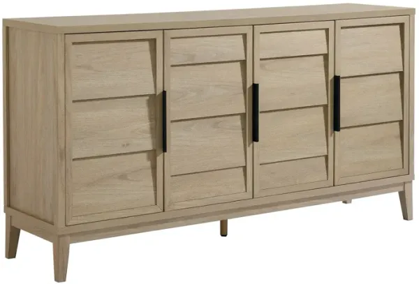 Sinya 4-Door Sideboard by Modway Light Oak
