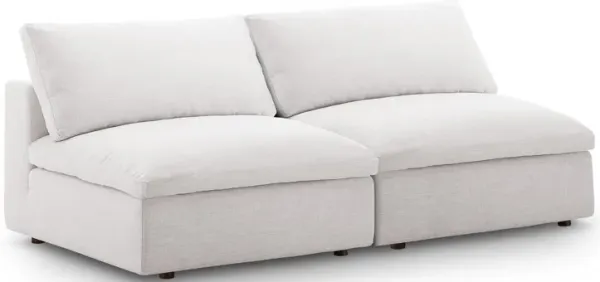 Commix Down Filled Overstuffed 2-Piece Armless Sectional Loveseat by Modway Beige