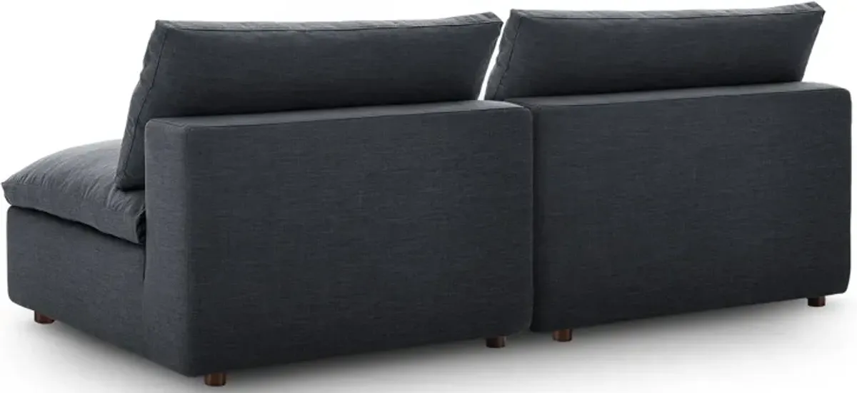 Commix Down Filled Overstuffed 2-Piece Armless Sectional Loveseat by Modway