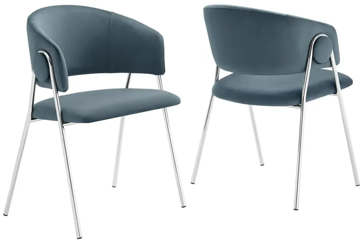 Nella Dining Chair Set of 2 by Modway Cadet Blue