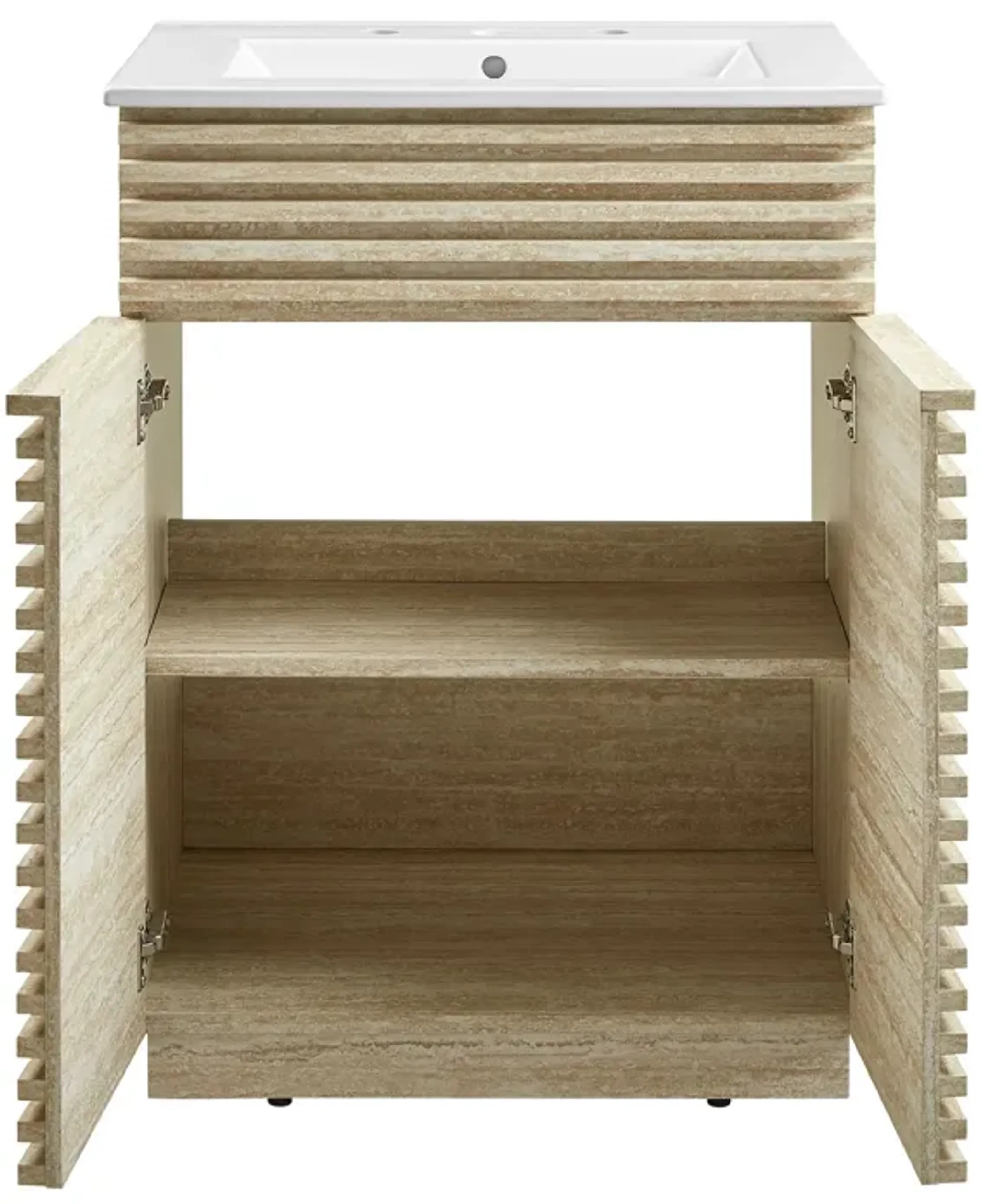 Render 18 And 24 Bathroom Vanities With White Basin Included By Modway ...